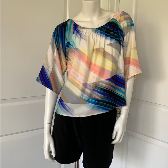 Amanda Uprichard Printed Top 100% silk Size S - Picture 8 of 13